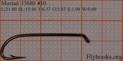 100 Mustad #94836 size 20 Dry Fly Tying Hooks code 2 